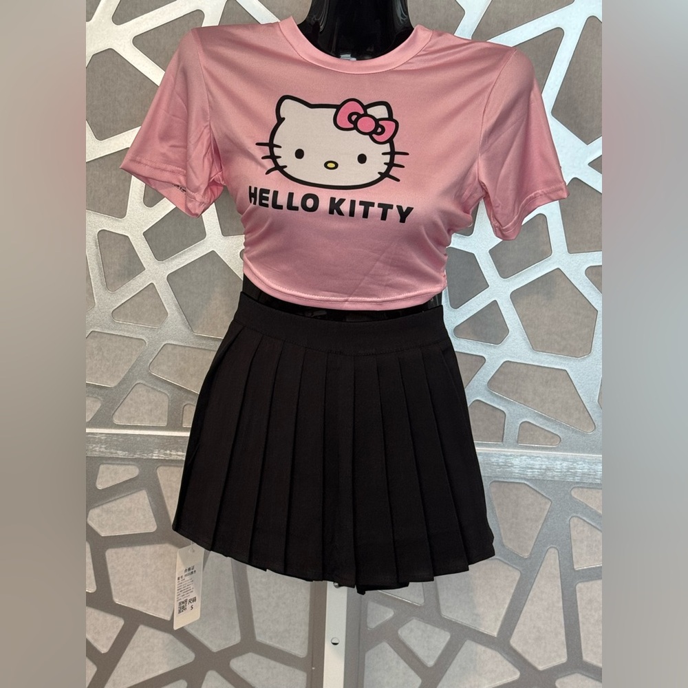 Black Pleated Skorts